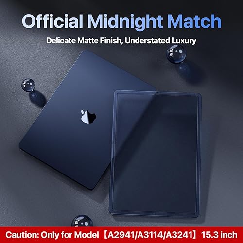 Miniatura 5 de CrackGuard - Funda para MacBook Air de 15 pulgadas  M4 M3 M2 2025 2024 2023  Actualización antigrietas  Color oficial 100% coincidente  Funda rígida