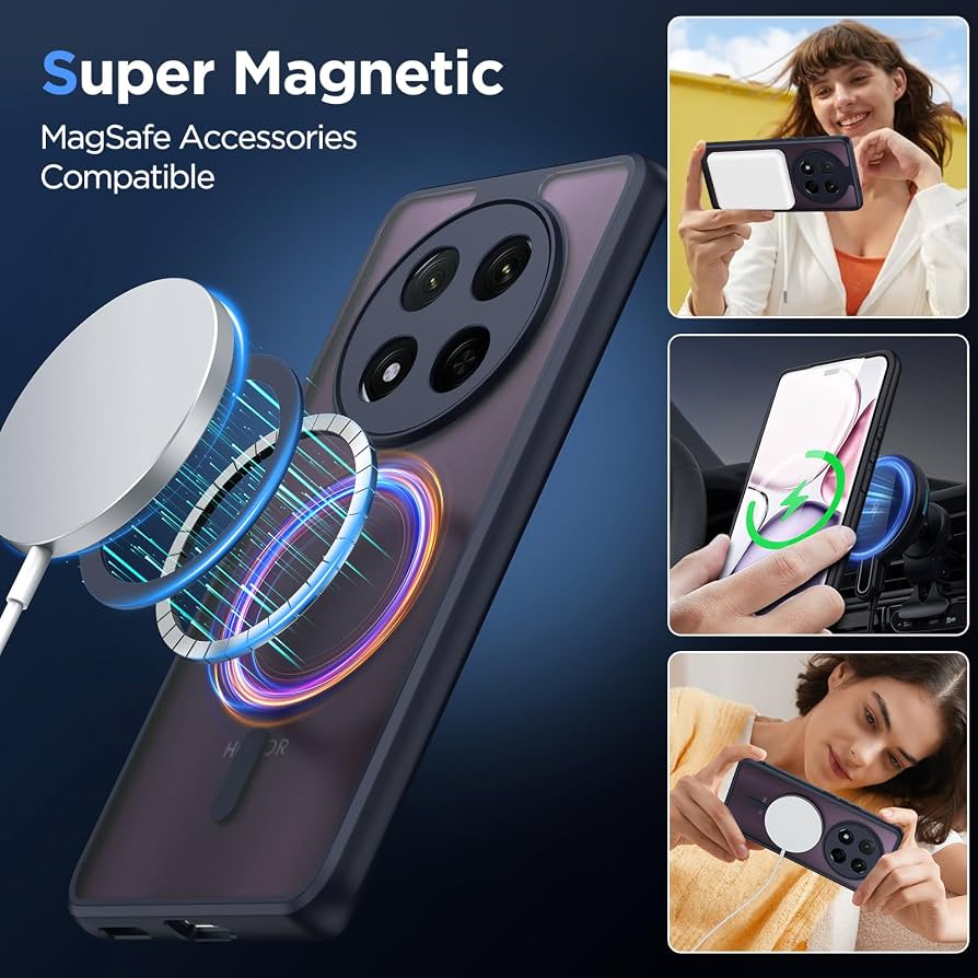 ILING Cover per HONOR Magic 7 Lite 5G, Opaca Militare Antiurto Rigido PC Silicone TPU Bumper Custodia con Magnetico Anello Supporto e Scorrevole Protezione Fotocamera (Rosso ILING Cover per HONOR Magic 7 Lite 5G, Opaca Militare Antiurto Rigido PC Silicone TPU Bumper Custodia con Magnetico Anello Supporto e Scorrevole Protezione Fotocamera (Rosso