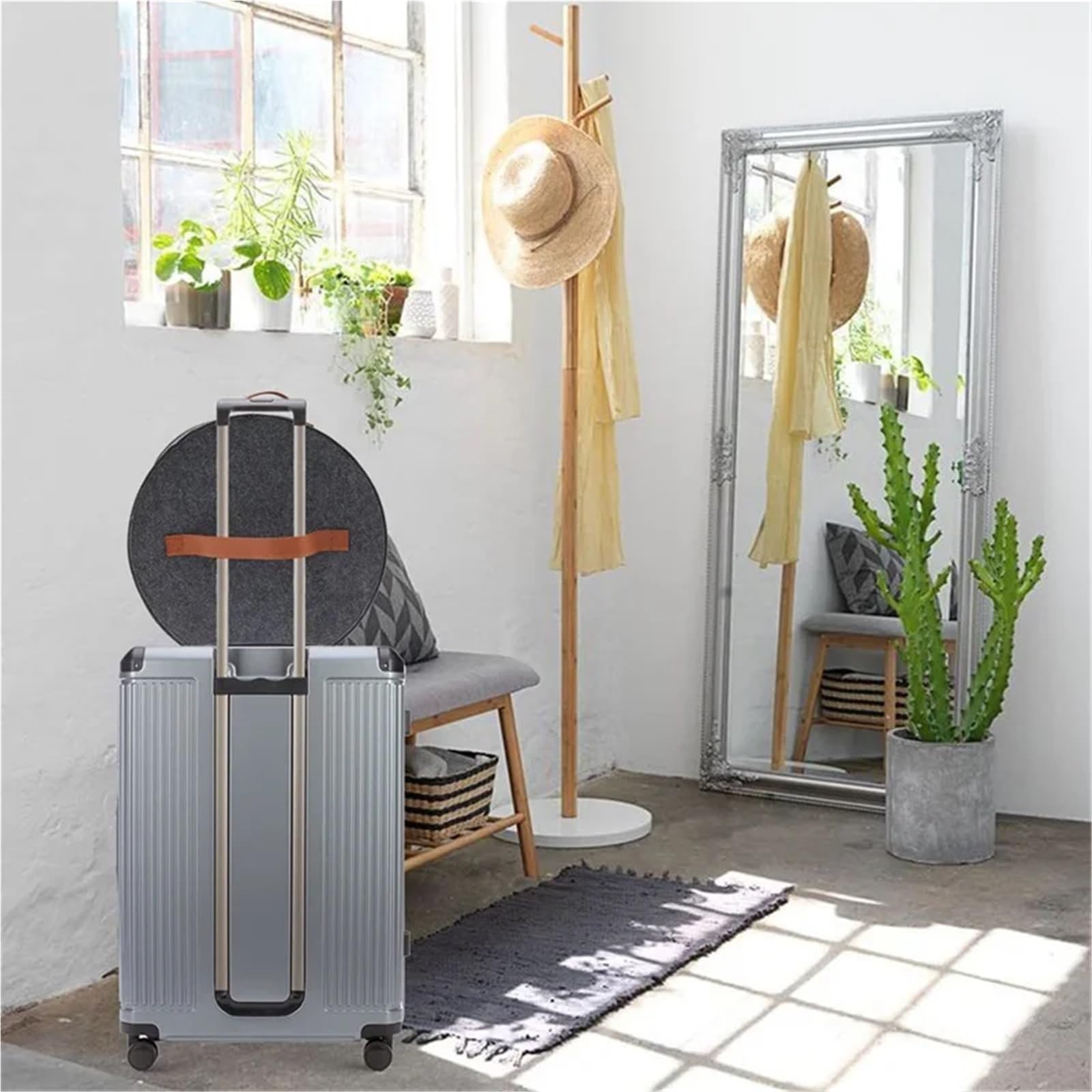 Aufbewahrungsbox mit großem Fassungsvermögen und Deckel Reißverschluss, Multifunktions-Aufbewahrungsbox for Hüte, Kleidung, Reiseetui, Aufbewahrungsbehälter für Schrank oder Reise(Black,L)