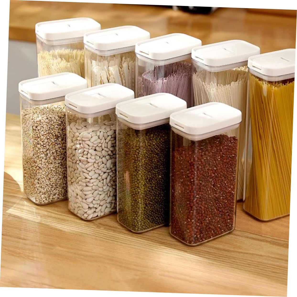 PRETYZOOM 3 Contenitori Di Plastica Per La Conservazione Della Pasta 1200 Ml Ermetici Per Alimenti Secchi