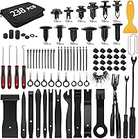 Vista 13 de GOOACC 238 herramientas de eliminación de molduras, juego de clips de retención de parachoques de pasador de empuje, herramienta de extracción