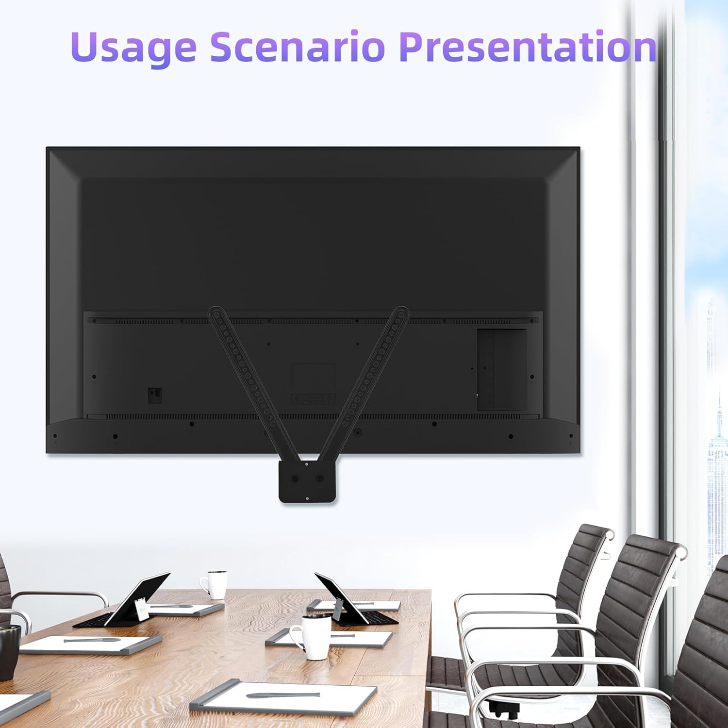 TV Mount for MeetUp HD Video and Audio Conferencing Systems Compatible with Logitech Features Alternating 6mm and 8mm Holes Maximum Size: 55 inches (Diagonal Measurement)
