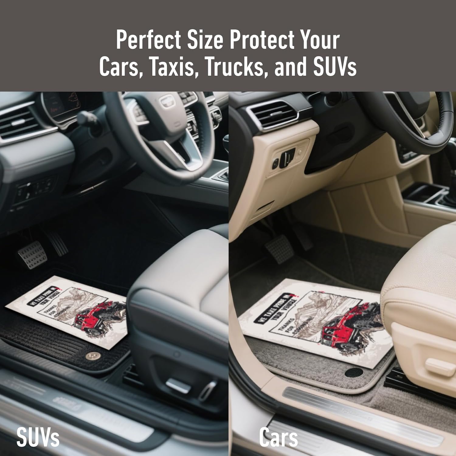 Paper Floor Mats for Cars Detail, 17" W x 22" H Disposable Floor Cars Auto Vehicles Automotive Mat Covers Protector Detailing Detail Wash Temporary Sticky (500)