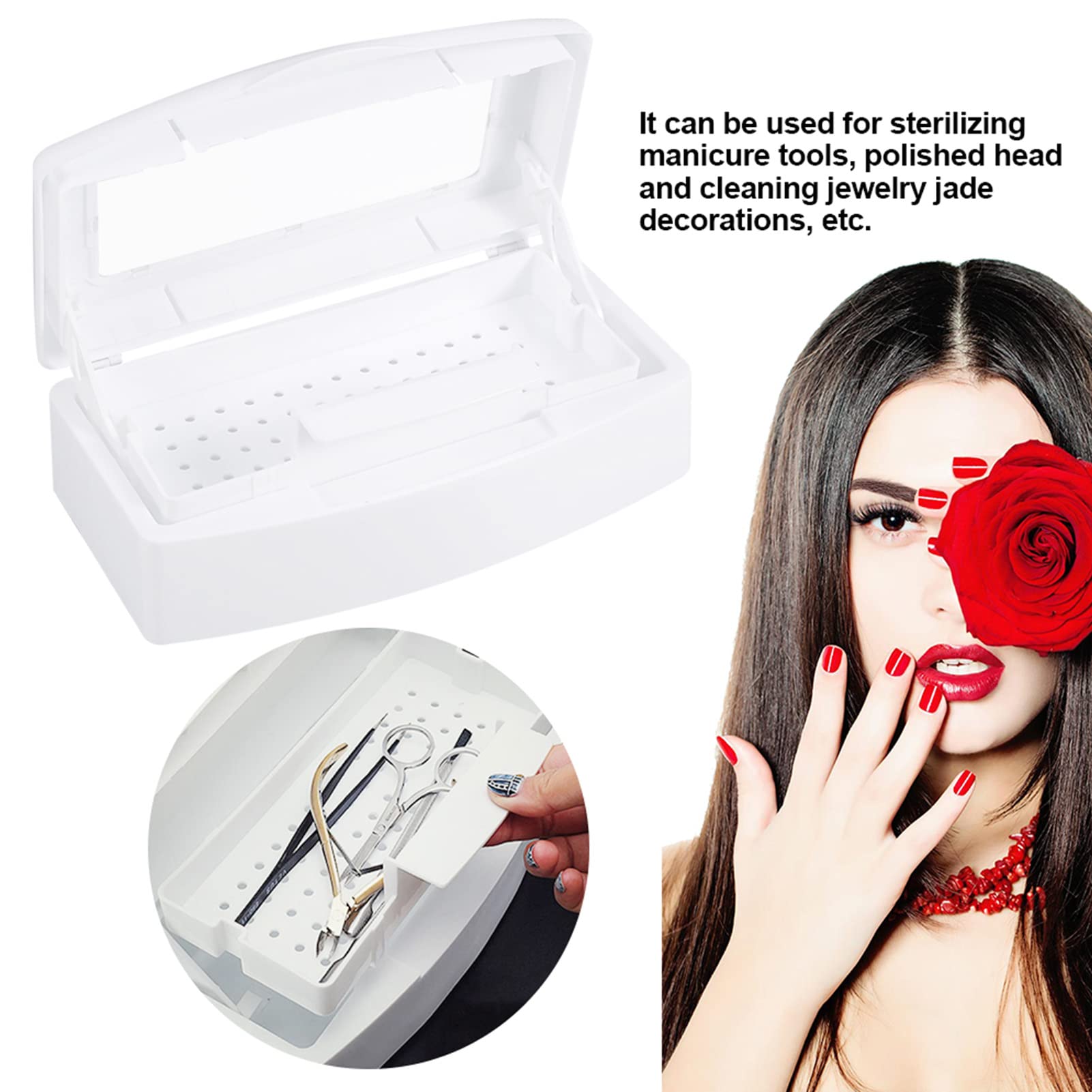 Nail Tools Sterilizer Tray for Manicure Tools Self-Draining Basket Design, Suitable for Salon Use - Image 4