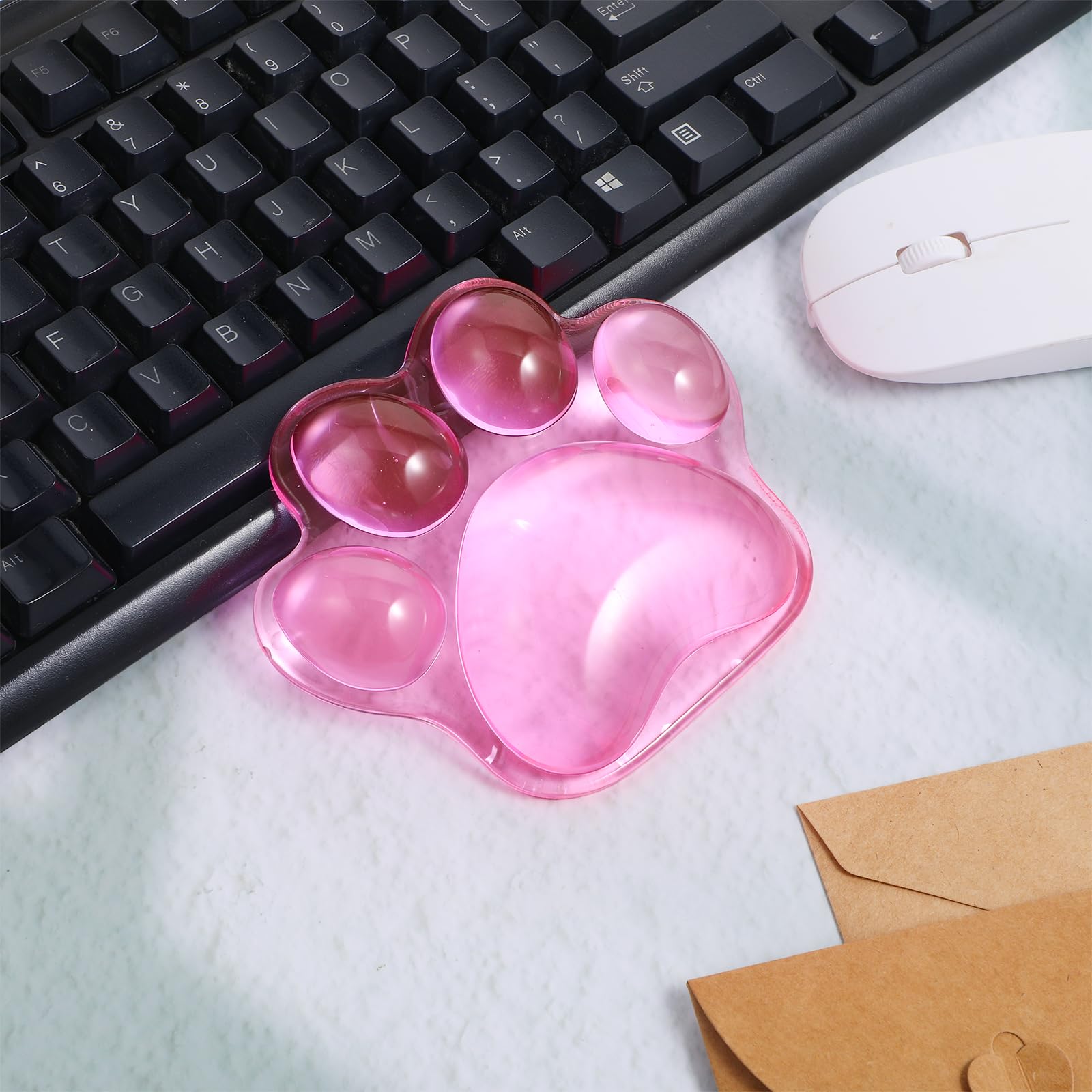 Thinp Gel Wrist Rest for Mouse Cute Wrist Rest Gel Mousepad Ergonomic Cat Paw Shape Mouse Wrists Support