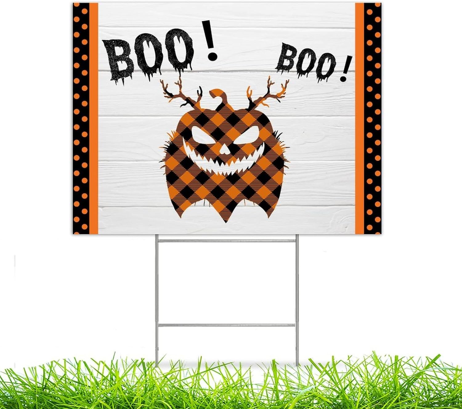 Halloween Yard Signs with Stakes Pumpkin Decor Ghost Bat Skull Garden Signs Decorative Outdoor Lawn Welcome Halloween Decor Fall Plastic Signs Farmhouse Yard Holiday Seasonal Outdoor Indoor Decor