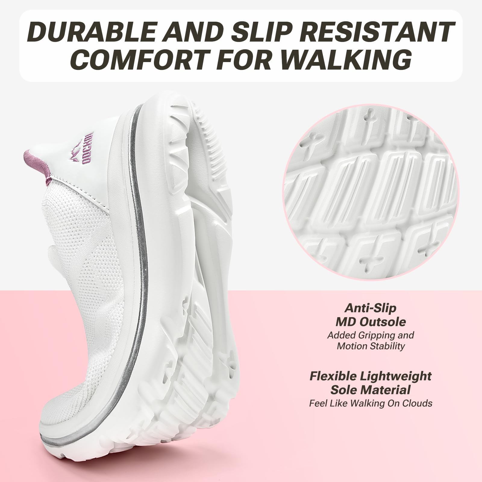ODCKOI Slip on Damen Sneakers Bequem Atmungsaktiv Walkingschuhe Damen Leicht Jogging Fitness Turnschuhe