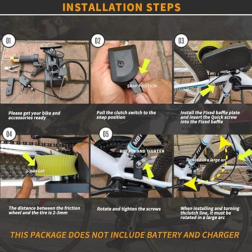 Miniatura 5 de Kit de conversión de bicicleta eléctrica de BAIZQ, kit de conversión de bicicleta eléctrica de 250 W, motor y controlador sin escobillas, kit de