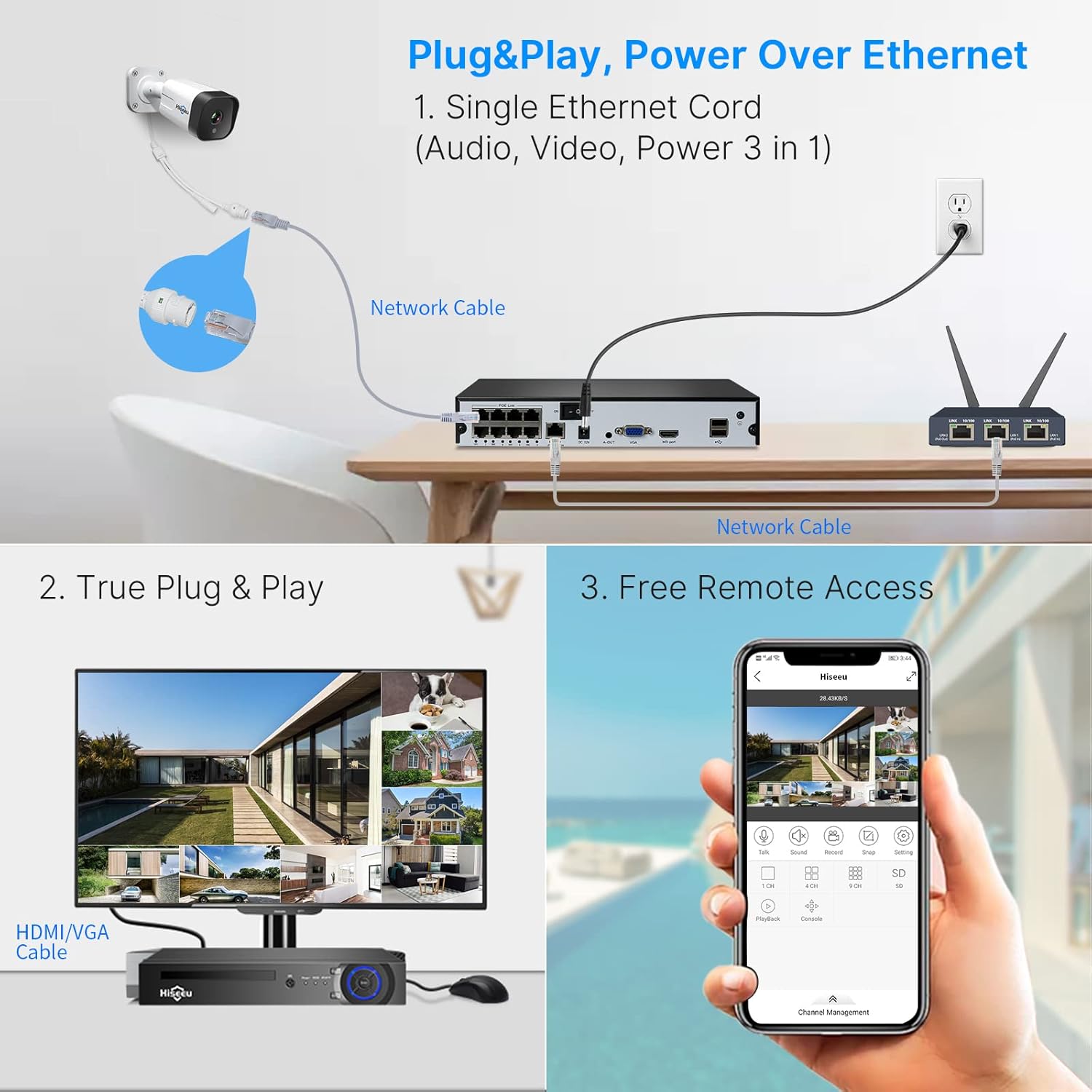 Exclusive Discount 60% Price Hiseeu 5MP PoE Security Camera System,8PCS 5MP IP Security Camera for Indoor Outdoor,with 3TB Hard Drive,Face/Human Detect,2-Way Audio Support,H.265+ Surveillance NVR Kit