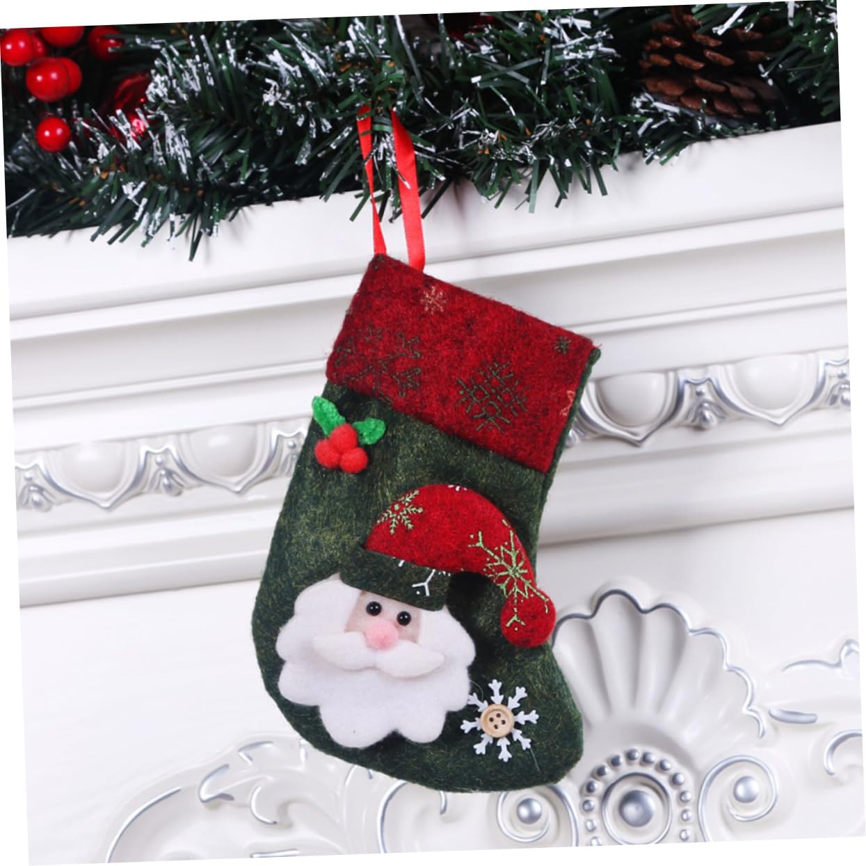 TOPBATHY 3 Sets 10 Stück Christbaumkugeln Set Vliesstoff Strumpfbeutel Baumanhänger Dekoratives Partyzubehör