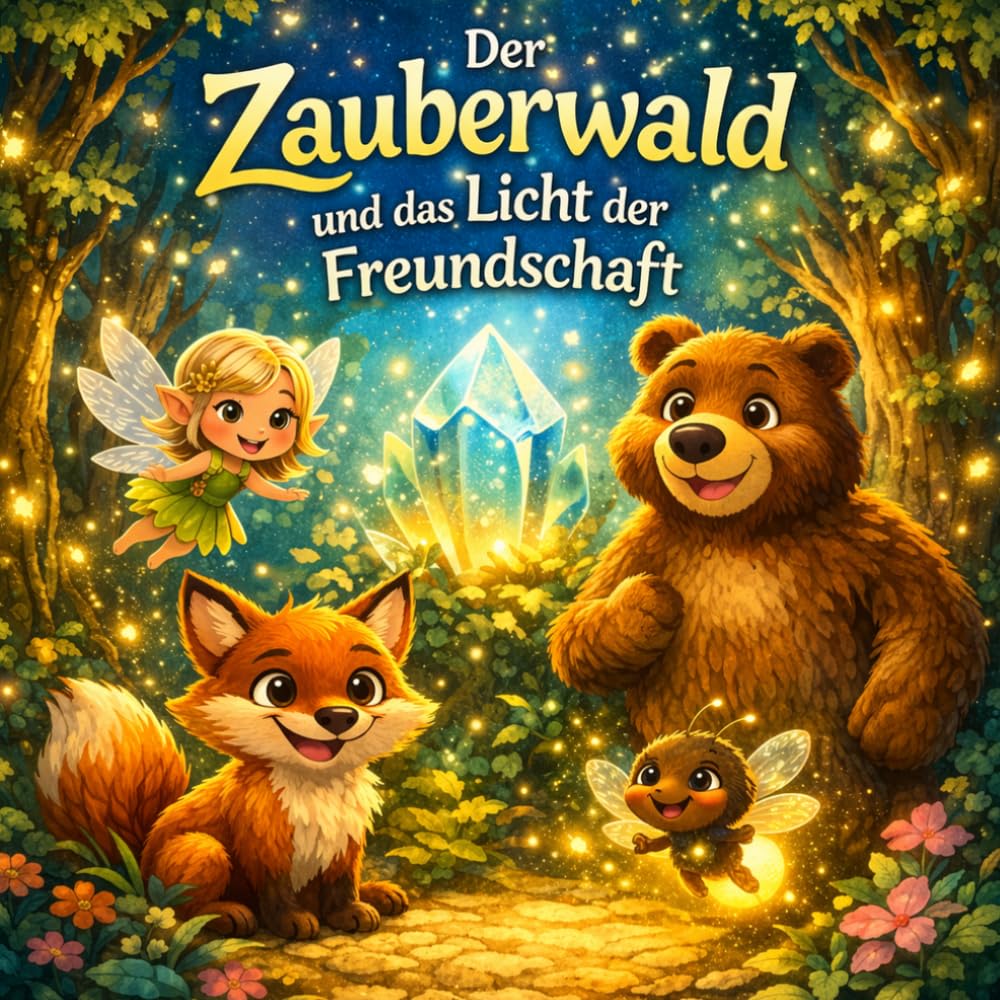 Vier Freunde im Zauberwald – Ein Abenteuer voller Magie: Eine magische Geschichte über Mut, Freundschaft und Zusammenhalt