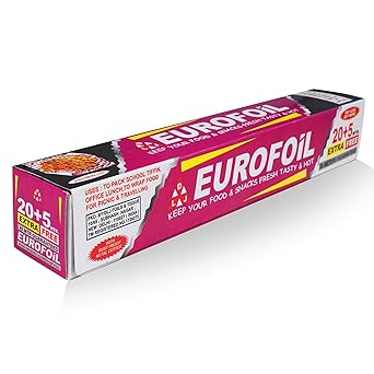 Eurofoil Food Wrap Aluminium foil 25 Mtr (20+5)