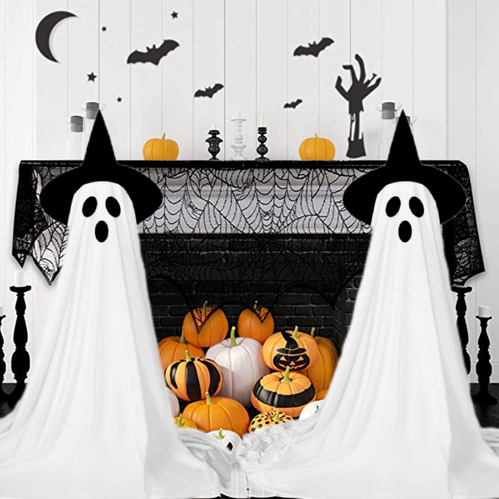 Halloween Decorations Outdoor,DIY 2 Packs Light Up Ghost Kit Indoor ...