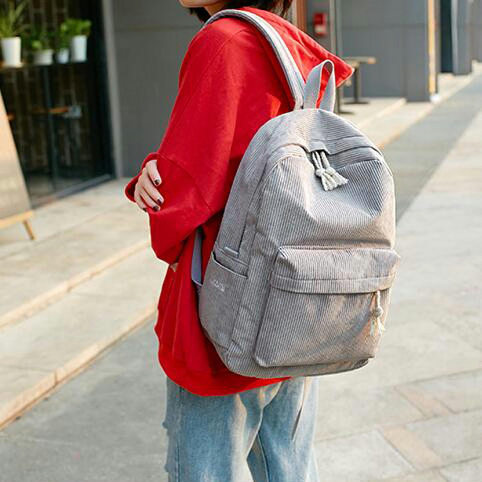 TEidea Rucksack Cord -Mode -Rucksack Für Frauen: Trendige Rucksäcke Für Mädchen, Studenten Und Reisende Im Teenageralter