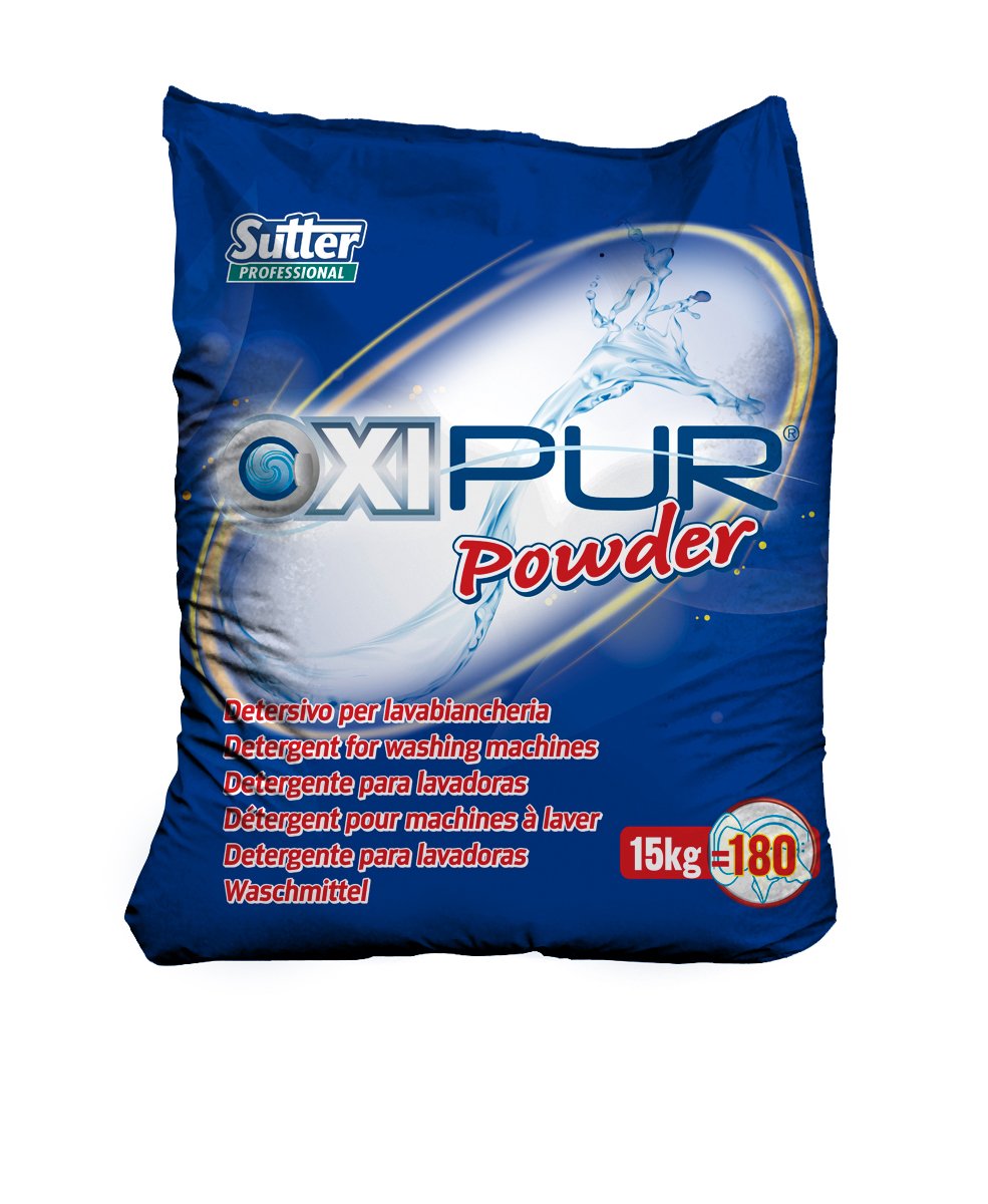 SUTTER Professional oxipur Powder Waschpulver für Waschmaschine, 15 kg