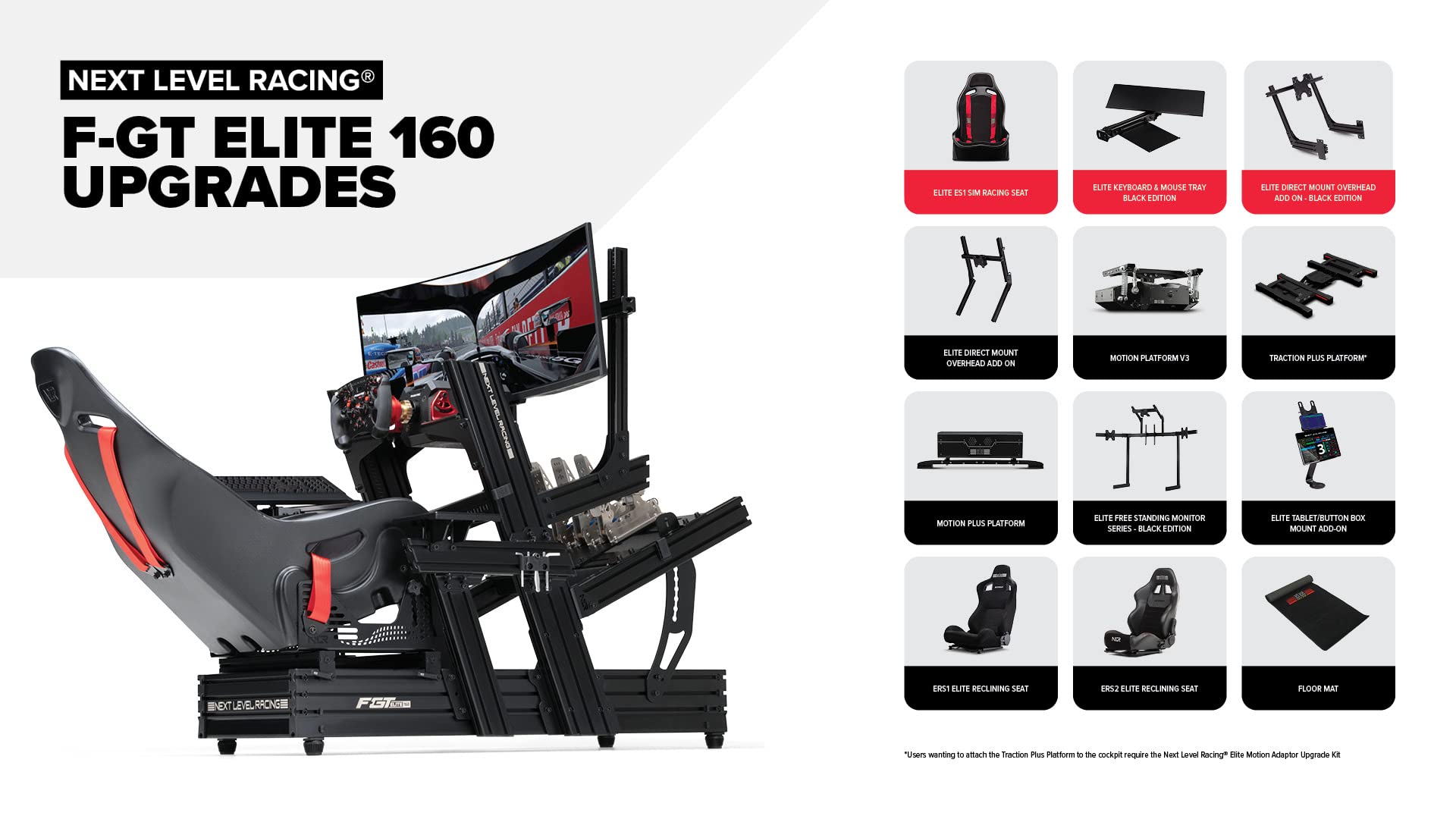 Next Level Racing F-GT Elite 160 Front & Side Mount Edition (NLR-E026)