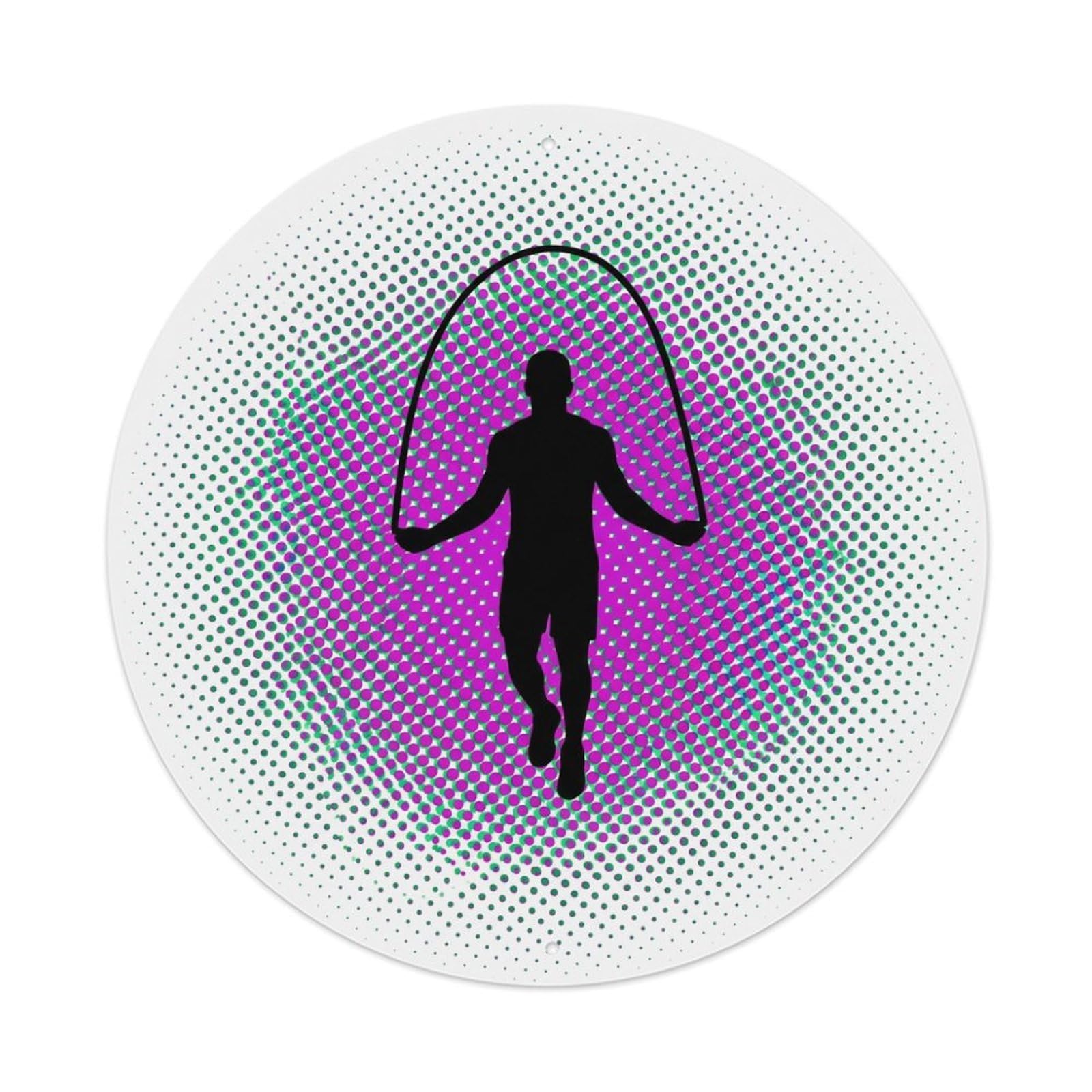 Fyrn Style Metal Tin Sign Gym Fitness Workout Motivation Exercise Jump Rope Skip
