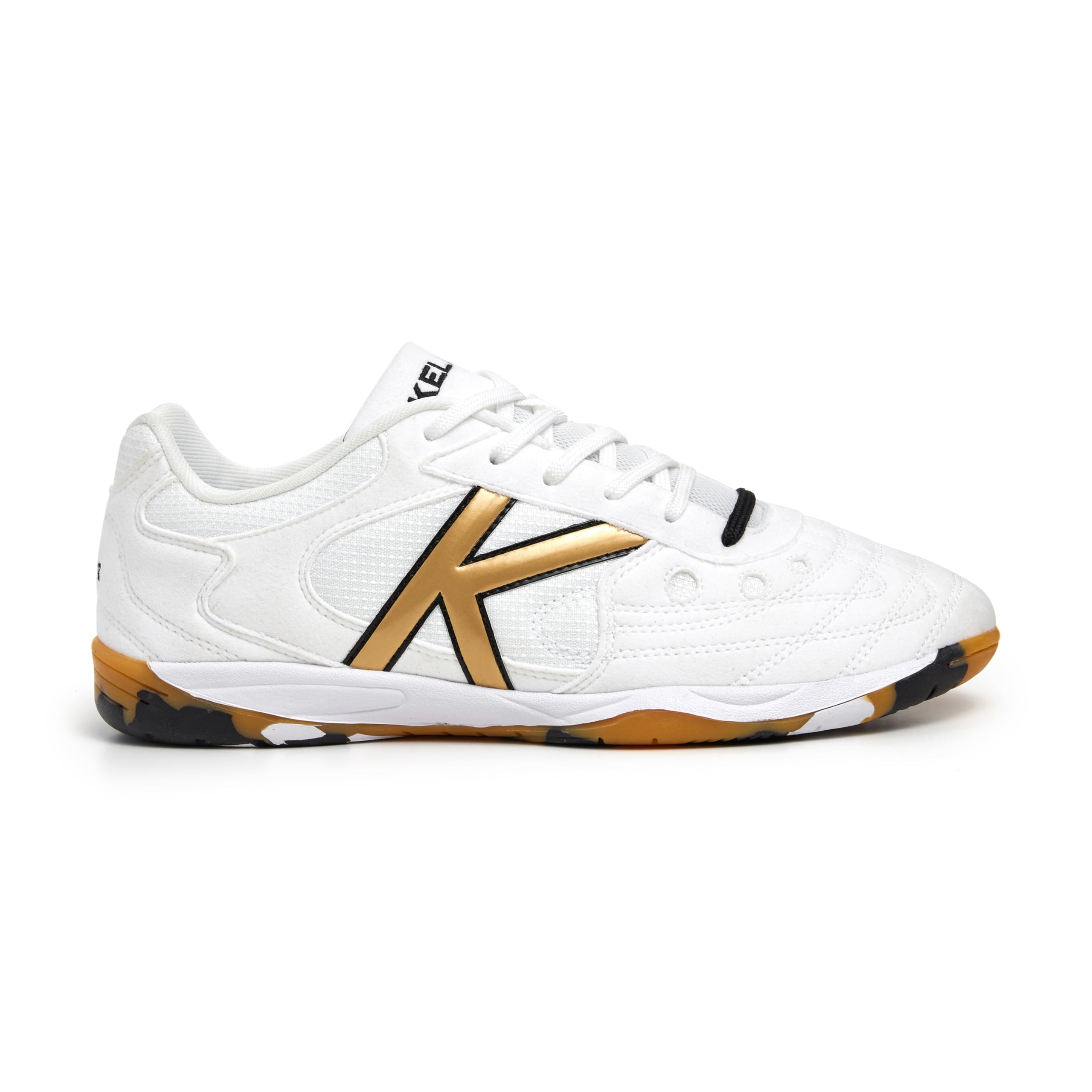 KELME Zapatillas De Fútbol Sala Indoor Copa Special Player Blanco-Oro-Negro