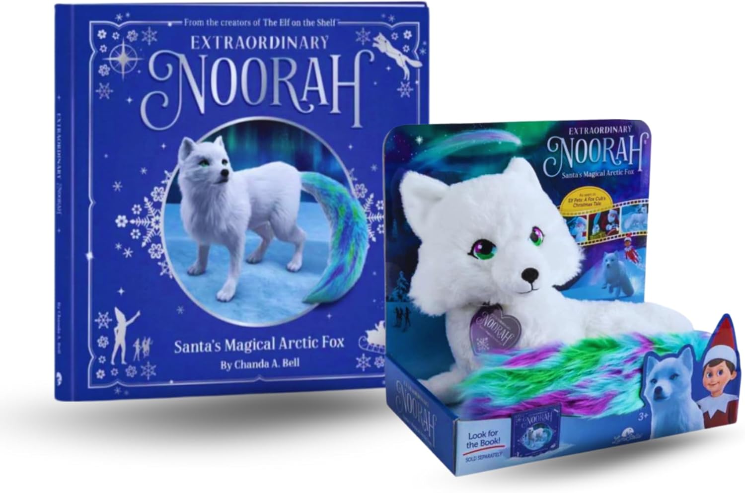 The Elf on the Shelf Extraordinary Noorah – Santa’s Magical Arctic Fox Book & Plush Toy with Northern Lights-Inspired Tail | Cuddly Companion with a Heartwarming Tale for Kids