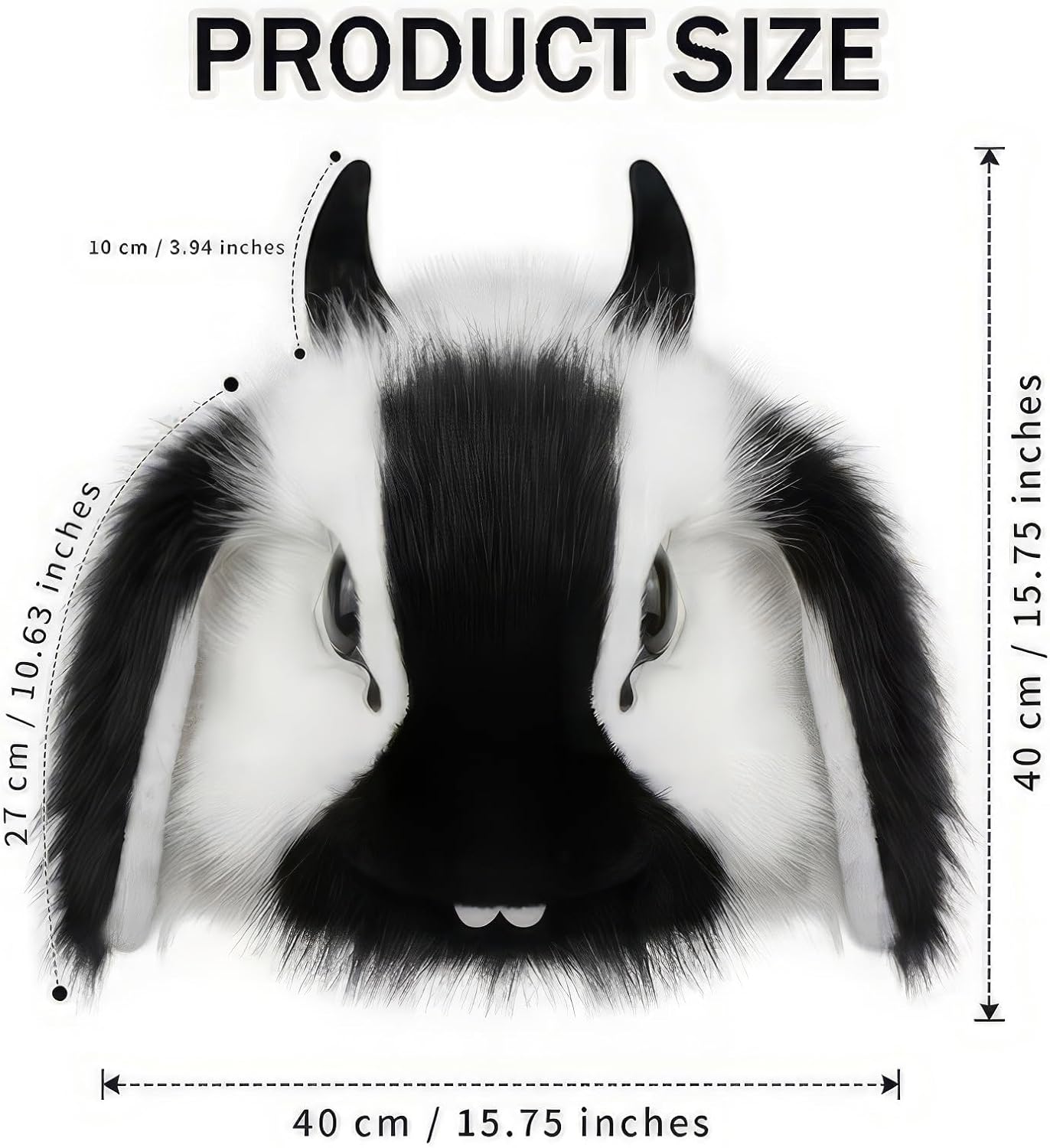 Furry Animal Style Headband, Furry Rabbit Sagging Ear Beast hat, Suitable for Comic Exhibition Parties(D)