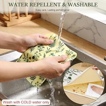 Reusable Beeswax Bread Bags & Wraps Set - 2 XL Sourdough Bags (17x13)