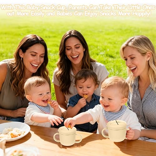 Miniatura 4 de Mity rain Recipientes de acero inoxidable para niños con tapas y asas de silicona a prueba de derrames, tazas de aperitivos 3 en 1, caja de