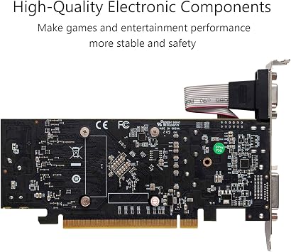 QTHREE Radeon RX 550 4GB Low Profile Graphics Card,GDDR5,128-Bit,VGA,DVI,HDMI,Video Card for PC Gaming,Computer GPU,PCI Express X8 3.0,SFF HDCP,DirectX 12