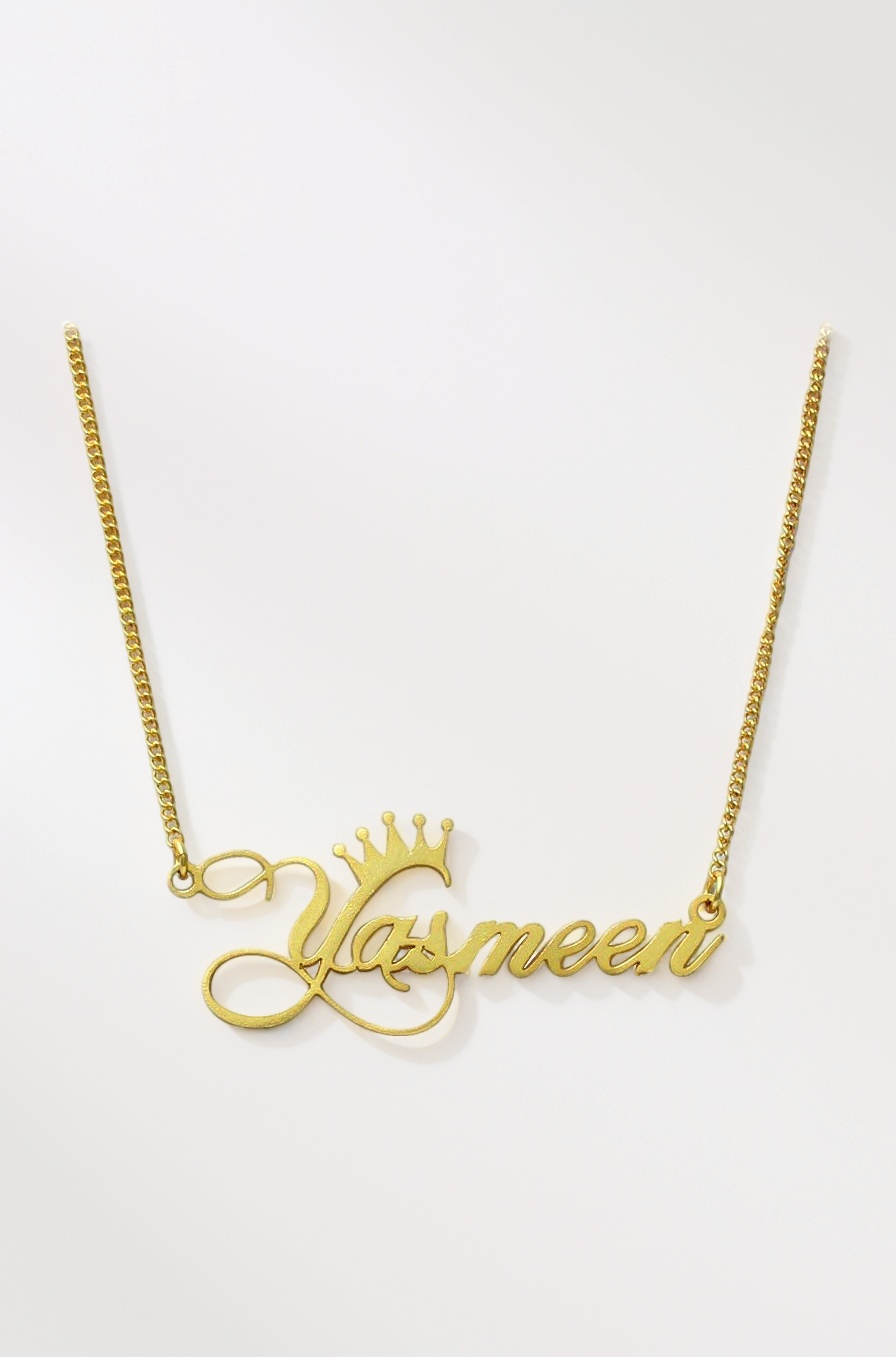 - RoiDes Arts Customised Gold Plated Name Necklace for Unisex Adult Customised your Name