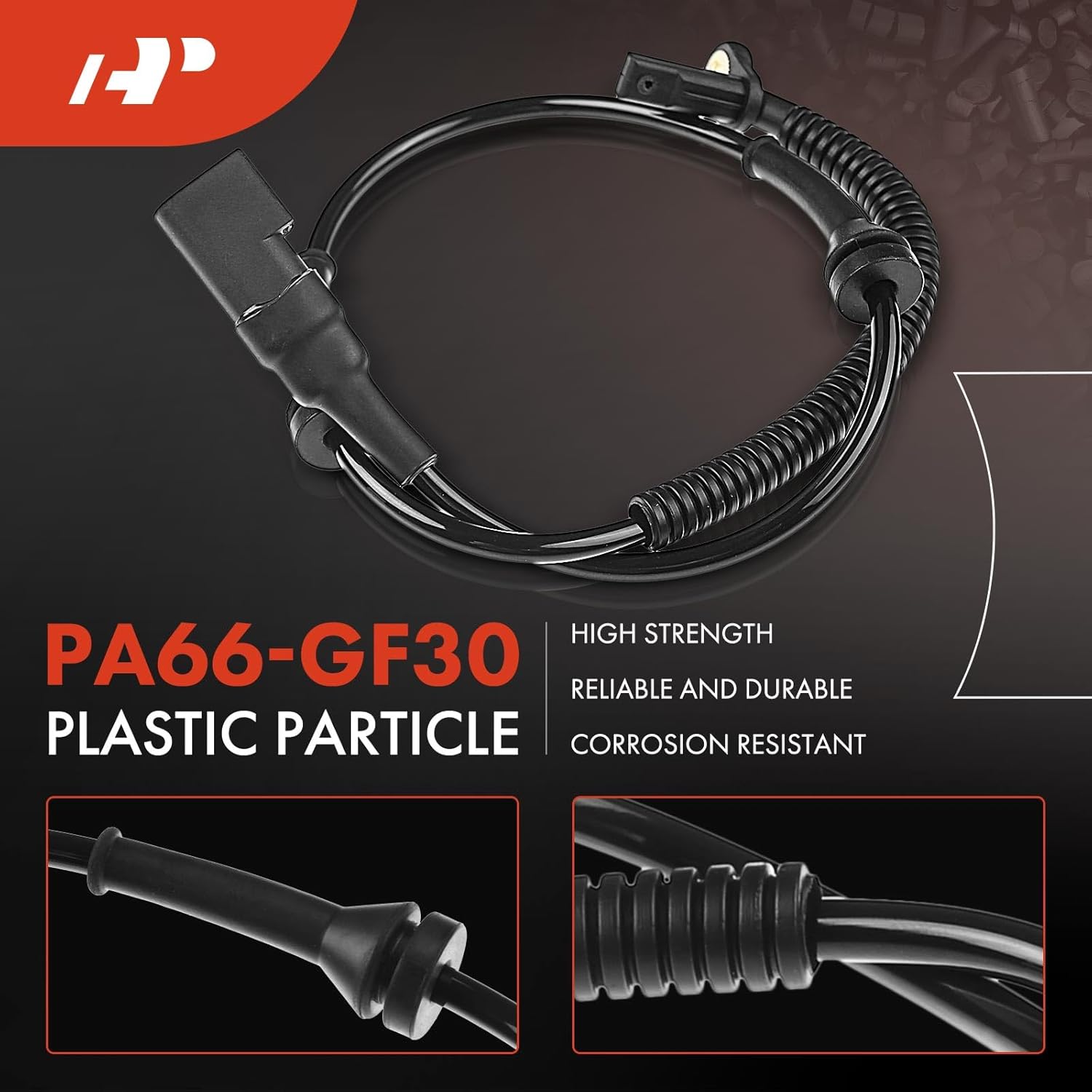 A-Premium ABS Wheel Speed Sensor Compatible with Ford Models - Transit Connect 2010-2013, Transit 2010 - Front Driver and Passenger Side, (2-PC Set), Replace# 2T142B372AB, 2T1Z2B372AB
