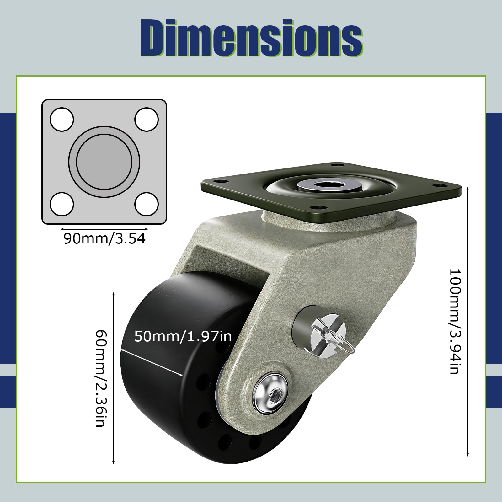 Heavy Duty Casters - 4000 lb Capacity -2