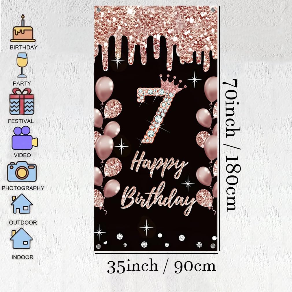 Joyeux 7e Anniversaire Vector Design Texte De Voeux D'anniversaire Dans Un Espace Vide Avec Joyeux 7e Anniversaire Vector Design Texte De Voeux D'anniversaire Dans Un Espace Vide Avec