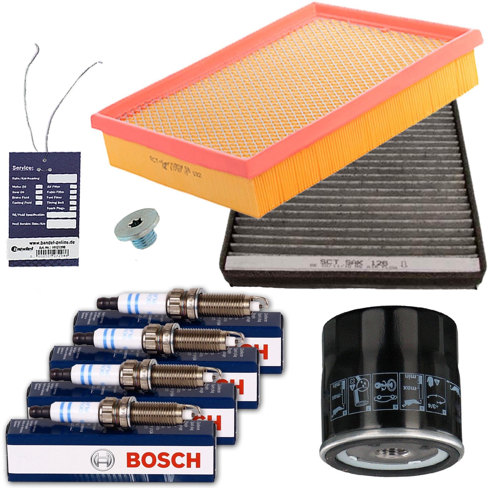 Inspektionspaket-Set Zündkerzen | SAK126+SB632+SM105+1213800200 für 1.4-2.0 A Astra G+H