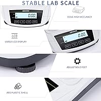 Vista 6 de Báscula de laboratorio 5000gx0.0.04 oz Escala de precisión 0.00 oz Precisión Laboratorio Equilibrio analítico digital Joyería Gram Farmacia Pantalla