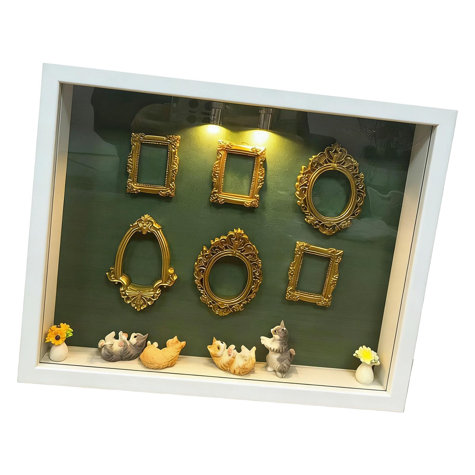 our fave Diys Minis Museums Silhouetted Box, Shadows Box Frame Display Case, Personalize Photo Shadows Display with Figurine Frame Set