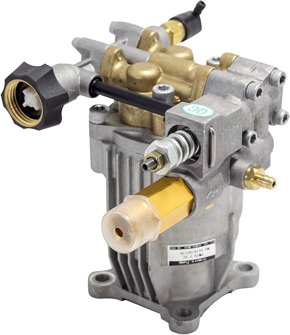 PEGGAS - MAX 3200 PSI - 3/4“ Shaft - Horizontal Pump - 2.5 GPM - Replacement Pressure Washer Pump - Better than OEM - Comes With Oil