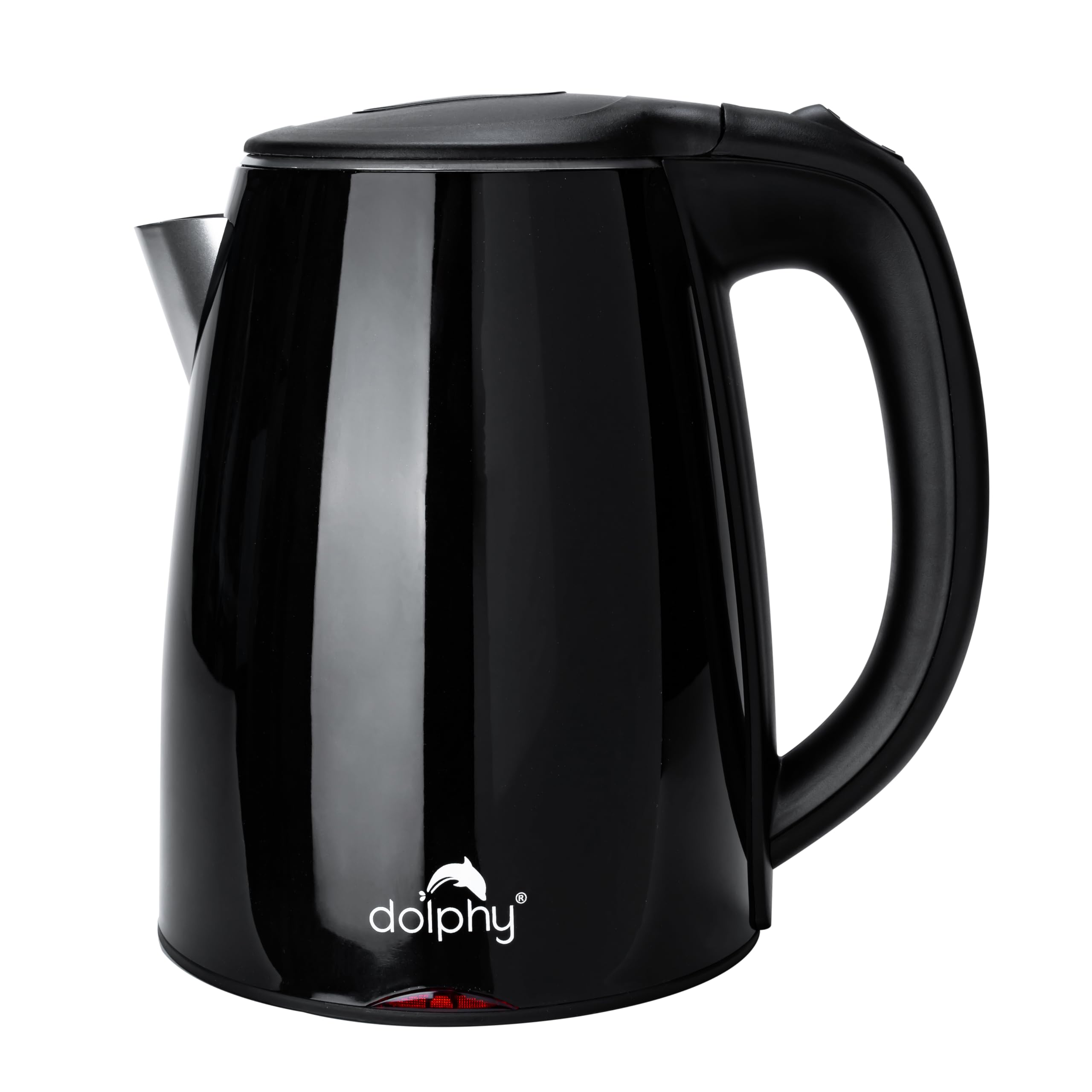 Dolphy 1.2 Liter Electric Kettle - 304 Stainless Steel + ABS Cordless Tea Kettle 1800W with Auto Shut-Off, Dry-Boiling Protection-Black-image-35