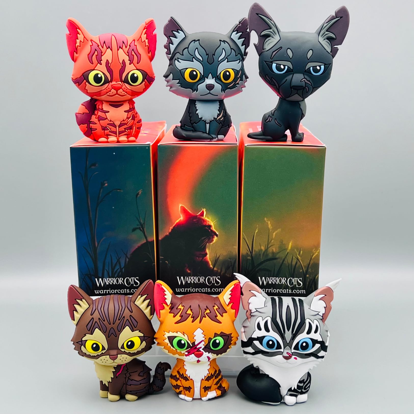 Xcaliber Warriors Of The Night 100セット限定 Warrior Cats Collectible 3D Figurines - Crowfeather & Feathertail