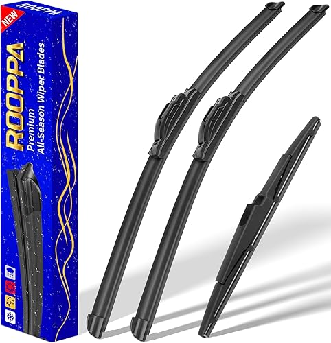 Vista 104 de 3 limpiaparabrisas de repuesto, repuesto de equipo original, para vehículos, 24 pulgadas, 22 pulgadas y 12 pulgadas, juego de 3, gancho U/J