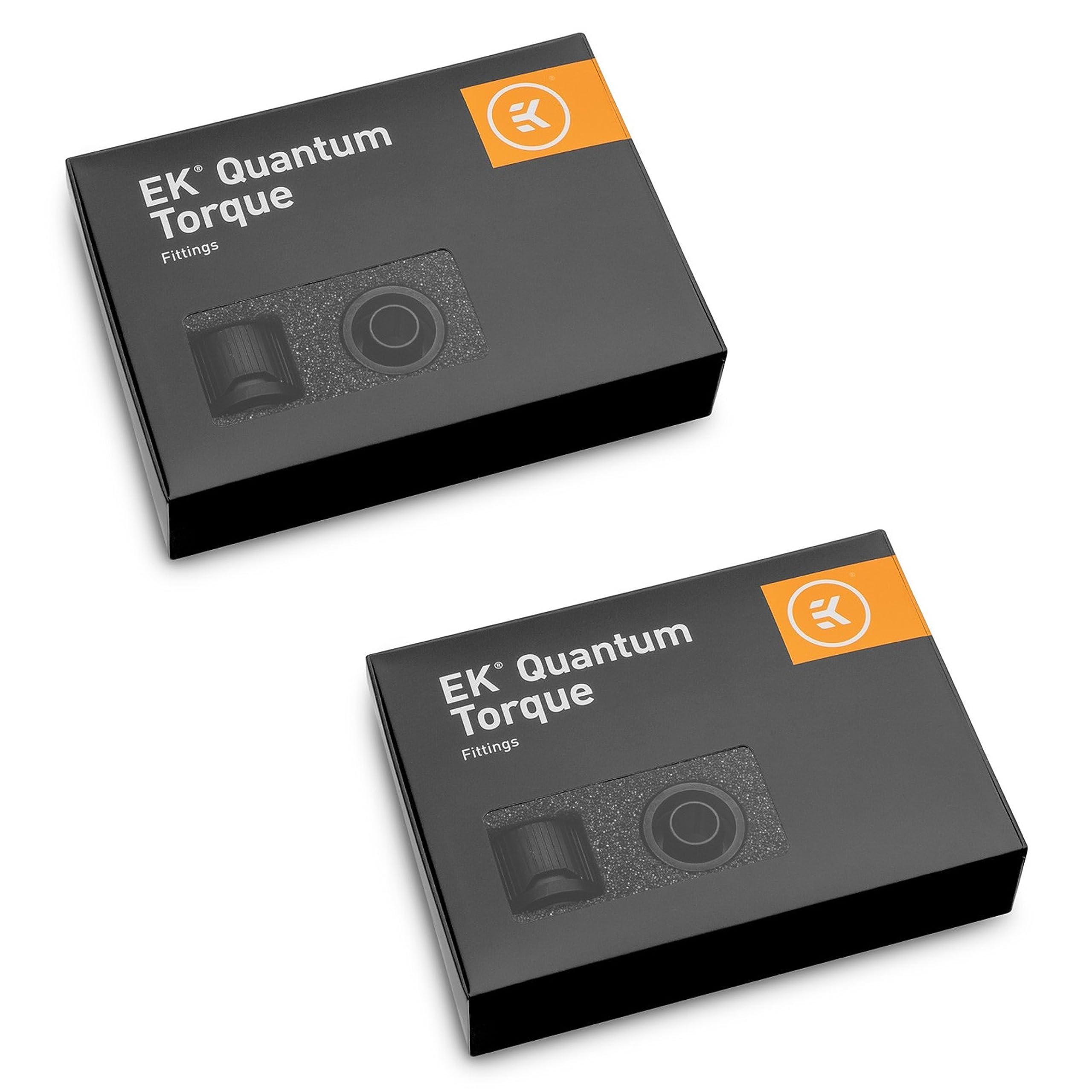 EKWB EK-Quantum Torque STC-10/13 Compression Fitting for Soft Tubing, 10/13mm (3/8" ID, 1/2" OD), Black, 12-pack