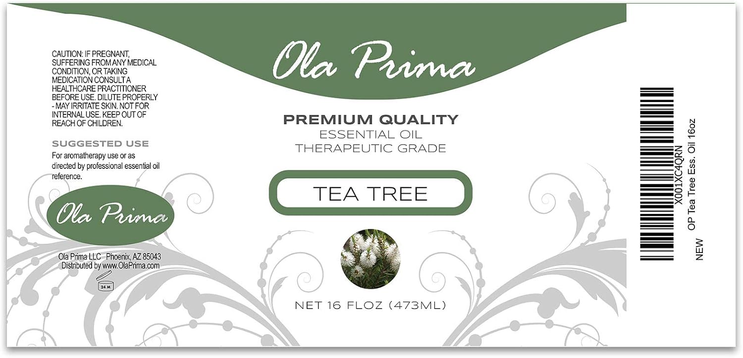 Ola Prima 16oz Tea Tree Essential Oil – Therapeutic Grade Bulk for Soap and Candle Making - Tea Tree Oil - Image 3