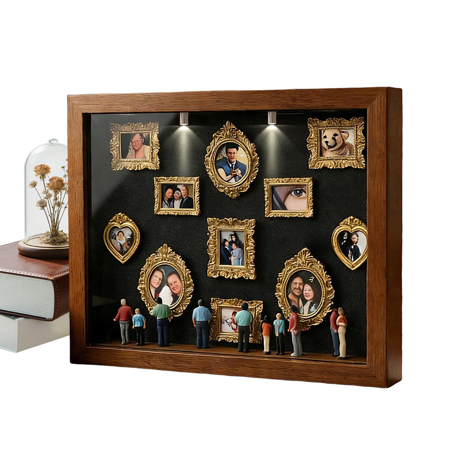 Mini Museo Fai Da Te Scatola Silhouette, Cornice Con Scatola Ombra Con Faretto, Set Multifunzionale Di Cornici Ombra, Mini Vetrina Interattiva Per Musei Per Matrimoni Compleanni Vacanze Appartamenti