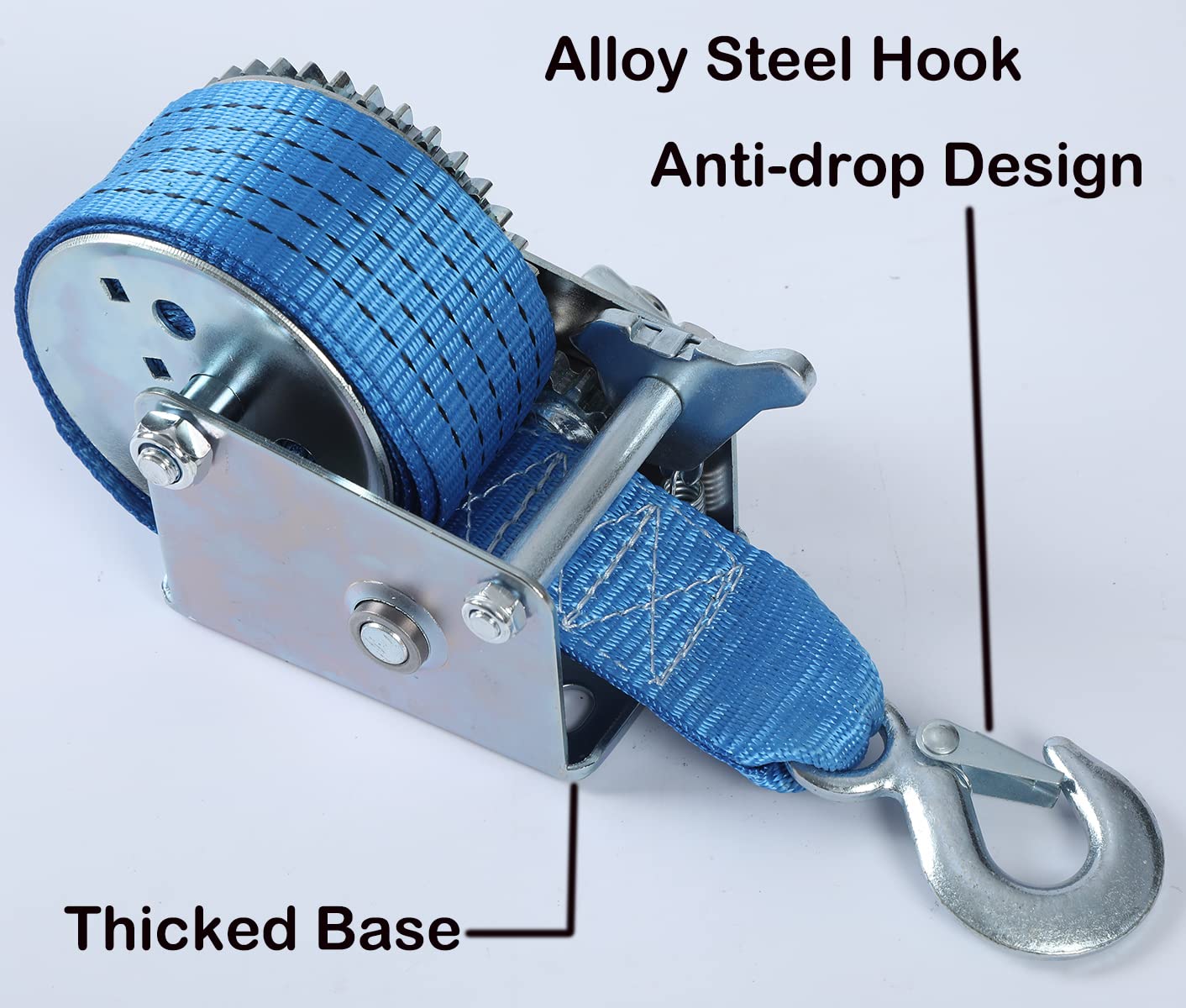 Treuil à Câble 8m 270kg Manivelle Manuel Main Acier Inox. à Remorque