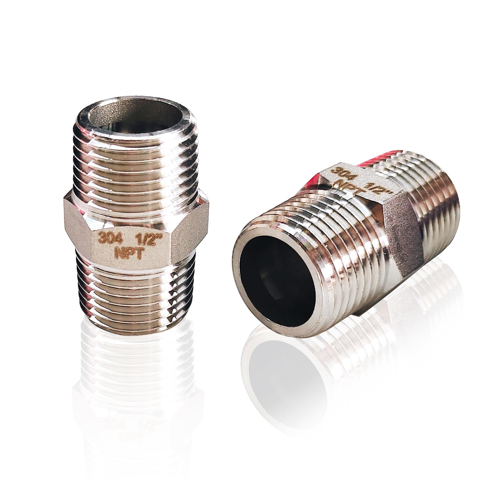 2 tetinas de acero inoxidable (1,27 cm, 2 unidades)