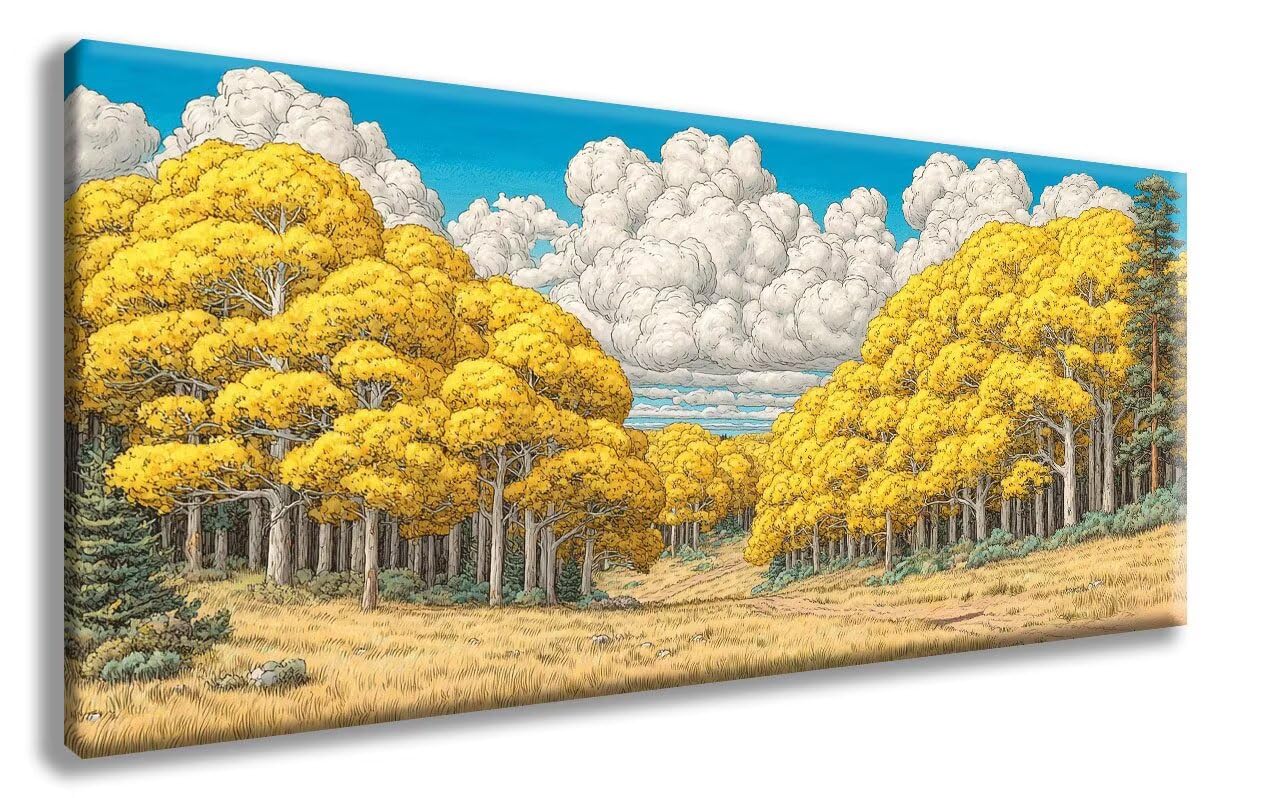 Malarstwo diamentowe, jesienny, obraz diamentowy, dla dorosłych, duży, XXL, 70 x 140 cm, 5D, okrągłe, pełne wiertło, zestaw do majsterkowania, mozaika dla dorosłych, do dekoracji sypialni, zzg250855