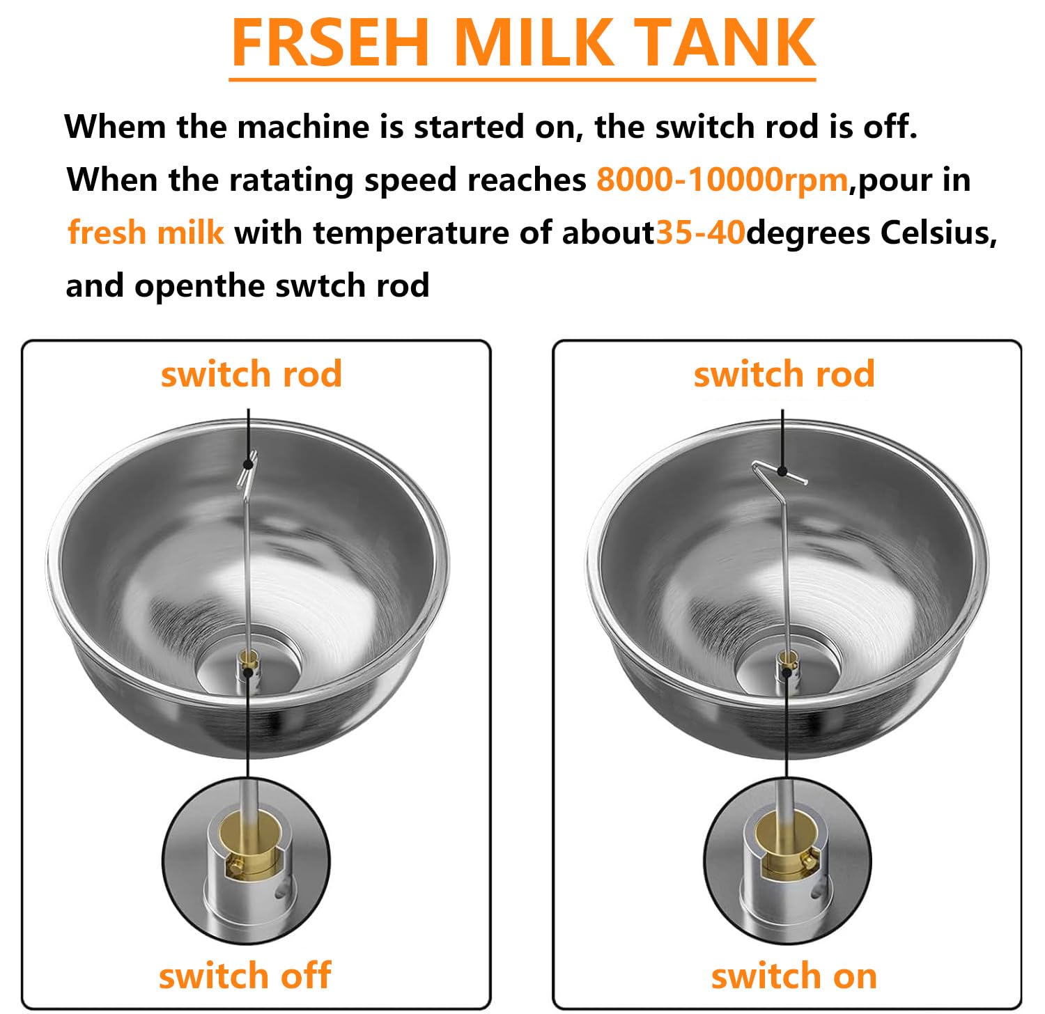 Elektrische Milchcreme-Trennmaschine, 50L/h Edelstahl Zentrifugal für hausgemachte Sahne und Magermilch