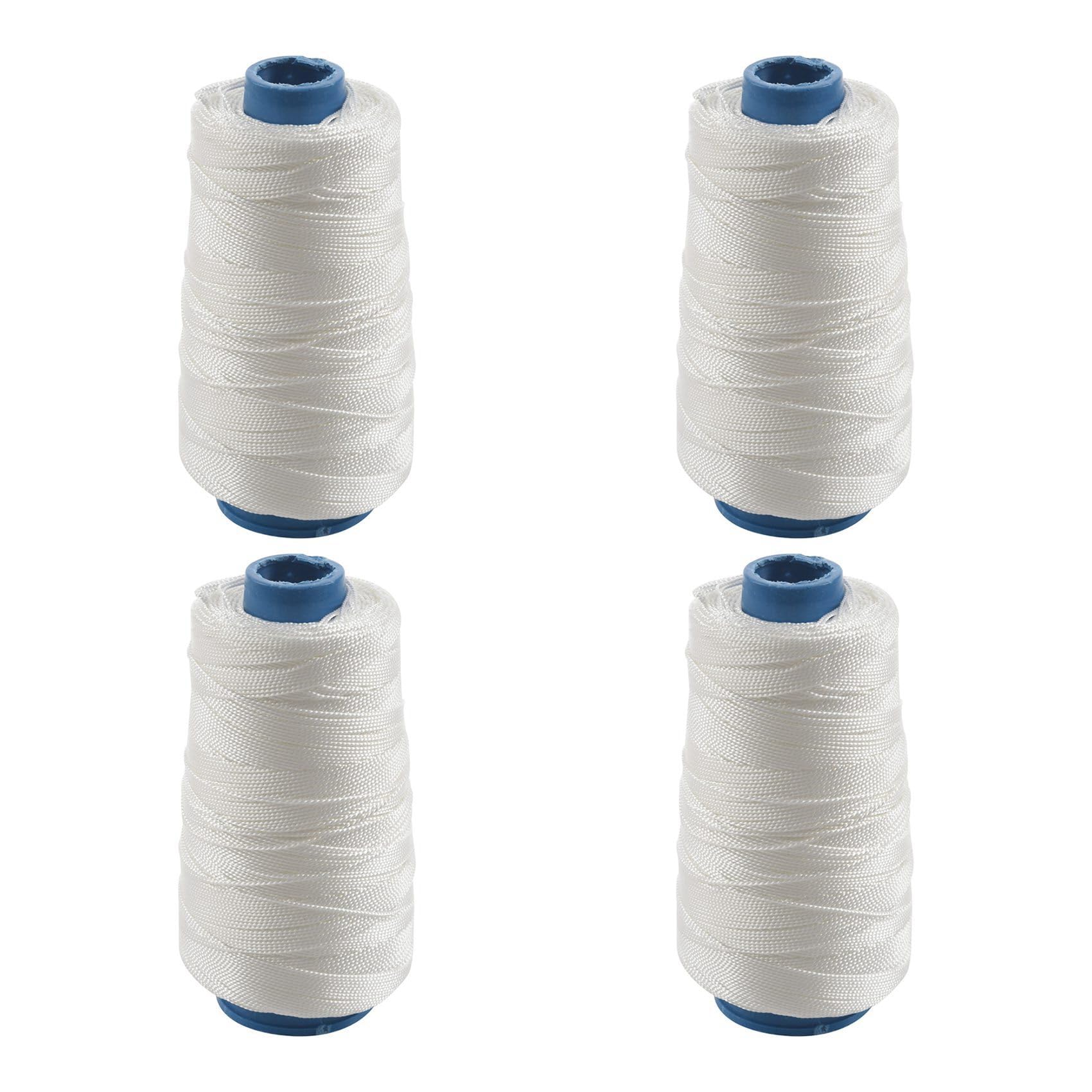 Hndhbfgrt 4pcs 400m 80lbs Nylon Twisted Bowstring Thread Fishing String Sewing Cord Kite Line, White