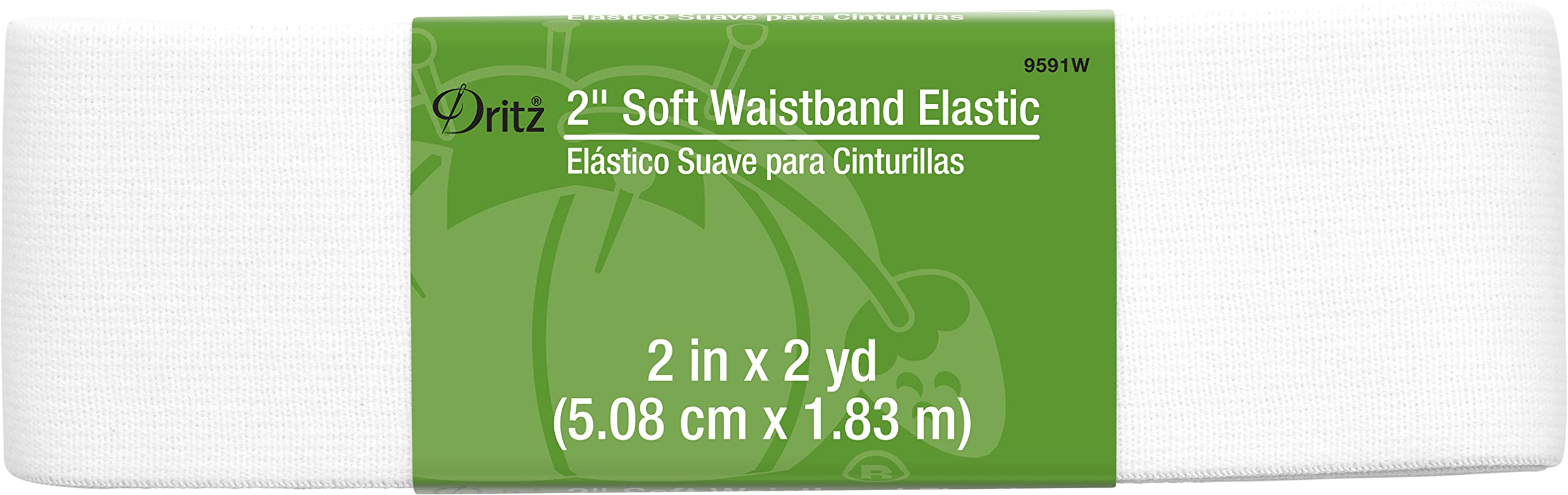 Dritz Notions 2" White Elastic Soft Waistband