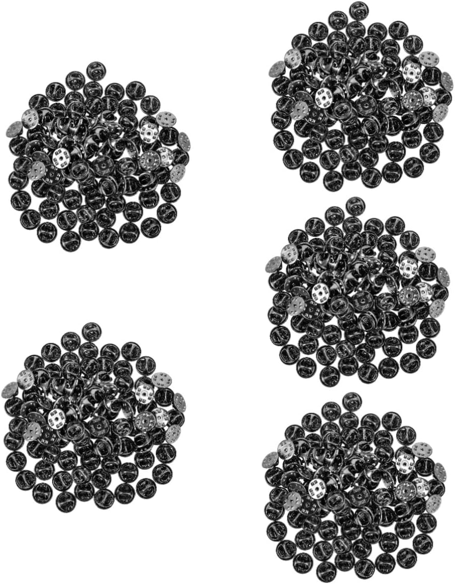 TEHAUX 500pcs Pin Back Locking Clutch for Crafts Butterfly Clasp Replacement for Lapel Tie Tacks and Jewelry Making Accessories