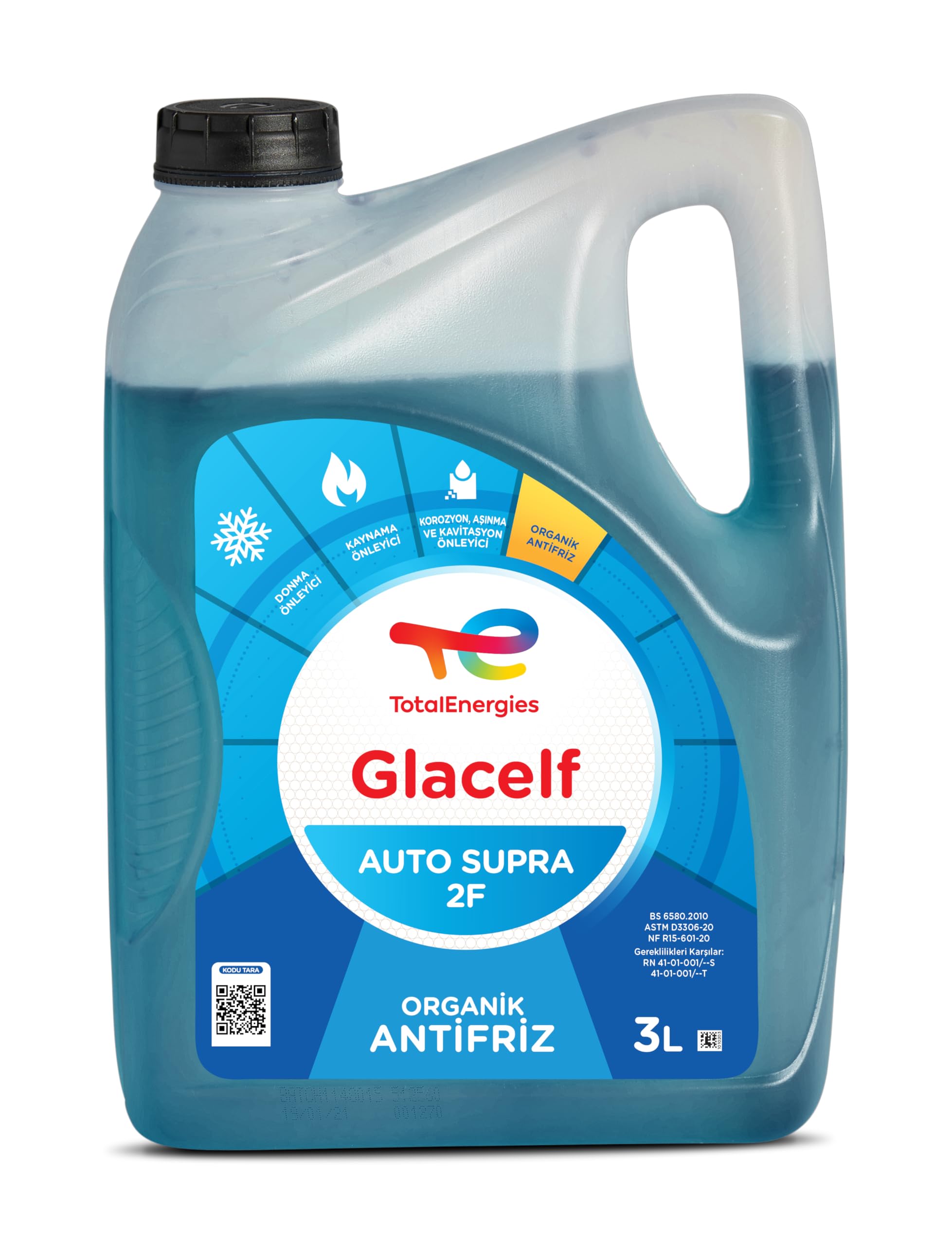 TOTAL Glacelf Auto Sup 2F Organik Antifriz 3 Litre