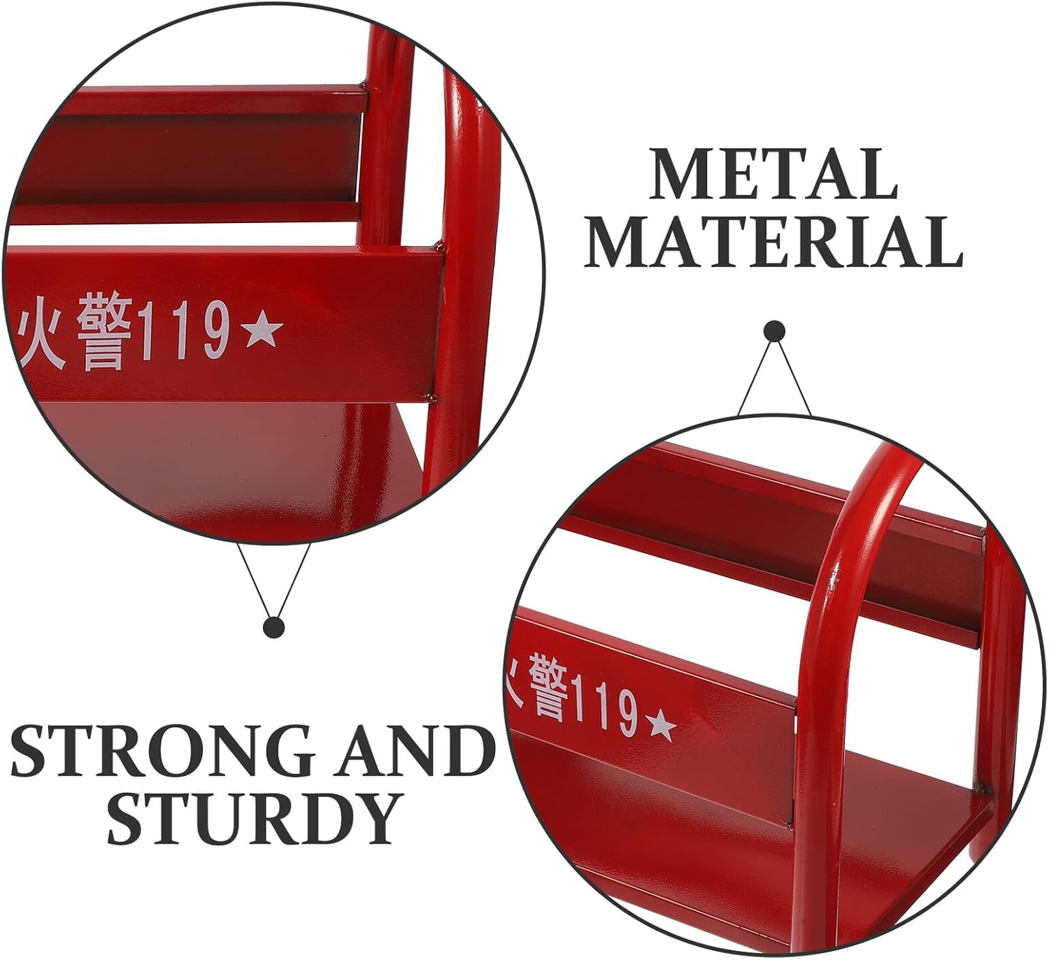 FUOYLOO Heavy Duty Metal Fire Extinguisher Shelf Fire Extinguisher Storage Holder Rack for Home Office School Use